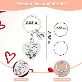 Fishing Keychain for Fisherman Fishing Lovers Birthday Christmas Gifts for Boyfriend Husband Motivational Inspirational Gifts for Men Fisherman Keychains for Dad Father Grandpa