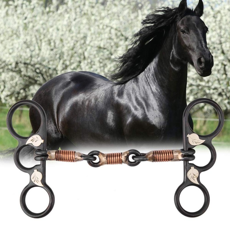 Snaffle Western Stainless Steel Black Snaffle Bit Training Stiff Bit