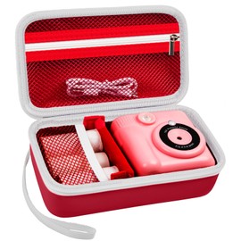 Grapsa Case Compatible with ESOXOFFORE for Dylanto for Anchioo for WEEFUN for GKTZ for Amzelas for Mafiti Instant Print Camera for Kids, Film Camera Storage Holder Organizer Bag (Box Only)- Red