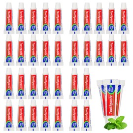 HAIFOTRVA 30 Tubes Bulk Travel Size Toothpaste,0.176 oz Extra Small Toothpaste Travel Size Bulk Mint Mini Disposable Toothpaste for Hotel,Guests,Homeless,Charity(Too Small, Only Good for Single Use)