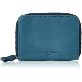 Catherine Hamnet London Coin Purse, Made with High Quality Domestic Soft Leather, Soft Coin Case, blue