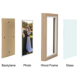 Czemo Wooden Picture Frame for 2 Photos Foldable Picture Frame Collage Double Collage Photo Frame Portrait Frame Frame for Desk or Family Wedding Gifts (2 x 10 x 15 cm, Light Brown)