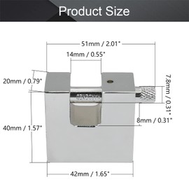 MroMax 3Pcs Keyed Alike Padlock, 40mm Wide Iron Padlock with 1 Key for Lockers, Gates and Warehouses
