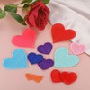 sourcing map 4Pcs Iron on Heart Patches, Sew on Small