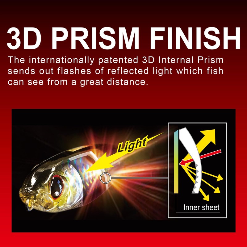 YO-ZURI Salt Lure 3D Inshore Twitchbait (SS) 70mm Color: Bone