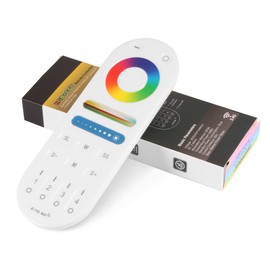 XXK LM091 4-Zone 2.4G RF Remote Control Compatible with RGBW CCT RGB LED Dimming Controller, Touch Screen 4 Channel 99ft Group Control