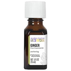 Aura Cacia Ginger Essential Oil | GC/MS Tested for Purity | 15ml (0.5 fl. oz.)