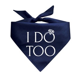 I Do Too Engagement Getting Married Dog Bandana for Dogs (Assorted Colors)