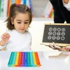 DK-SIMINA Large P0pp with Numbers, Rainbow Square Dimples Fidgett Ttoy