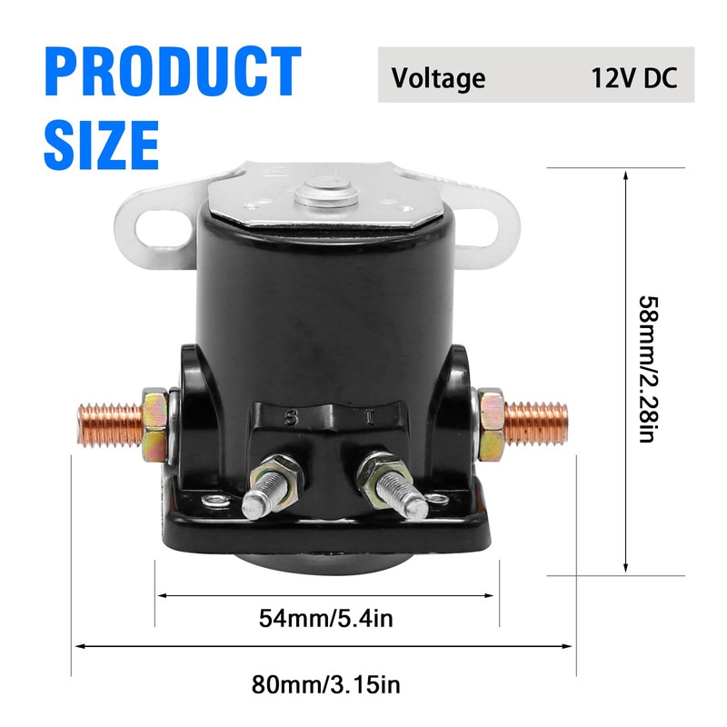 GMAPATS Hot Rod 12v SW3 B-6A-11450A Starter Solenoid Relay Replacement