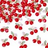 CHGCRAFT 40 Pcs Cherry Glass Pendant Decorations with 304 Stainless