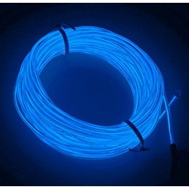 Blue 3 Metre EL Ambient Lighting, 12 V Inverter/Adapter, Light Strips, Strip, Lighting, Interior Lighting, Hallenwerk