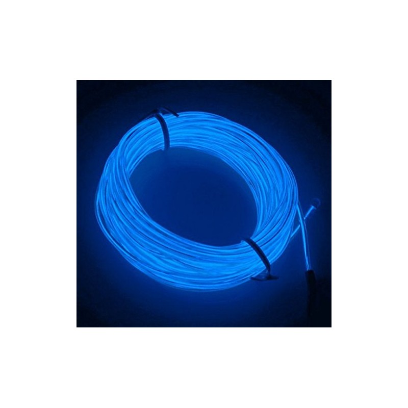 Blue 3 Metre EL Ambient Lighting, 12 V Inverter/Adapter, Light