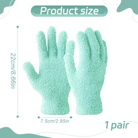 Dacatoow 1 Pair Dusting Gloves,Dusting Gloves for Cleaning,Microfiber Washable Dusting Gloves for Plants House Cars Blinds Dusting Furniture and Small Objects
