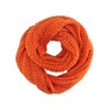 Orange Simple Chunky Knit Unisex Winter Infinity Scarf