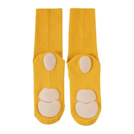 Lovdaswi Socks with Soles for Women Non-Slip Yoga Socks Ballet Dance Barefoot Workout Socks, Ginger, Medium