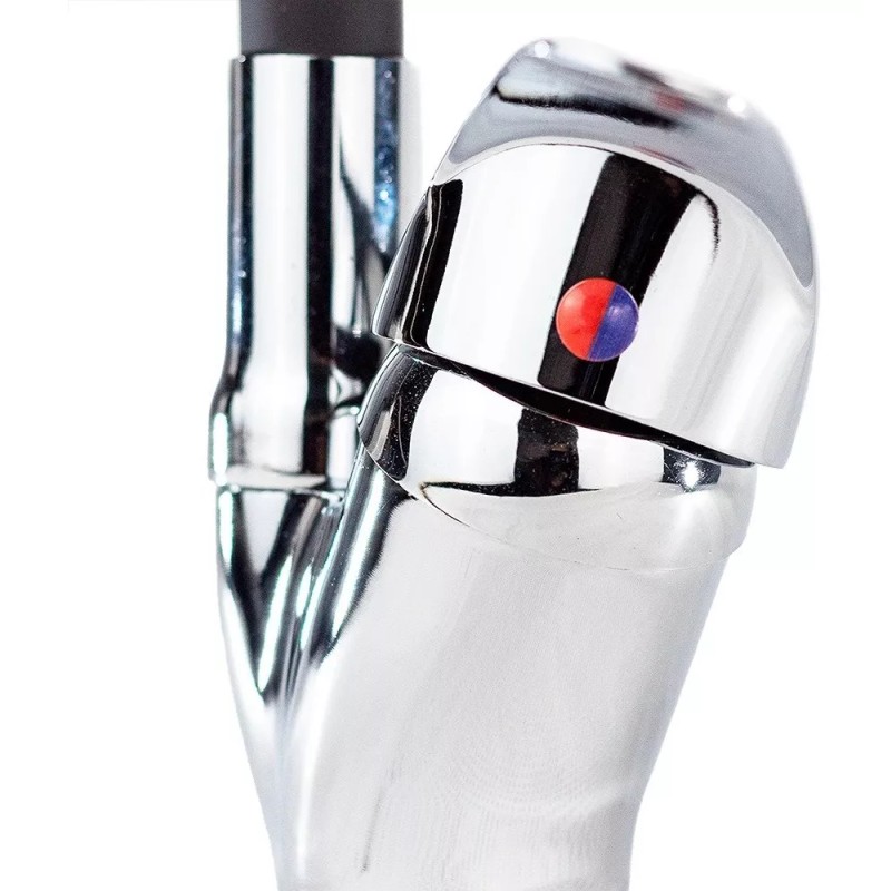 CNX Mezcladora Monomando Con Cuello Flexible Negro