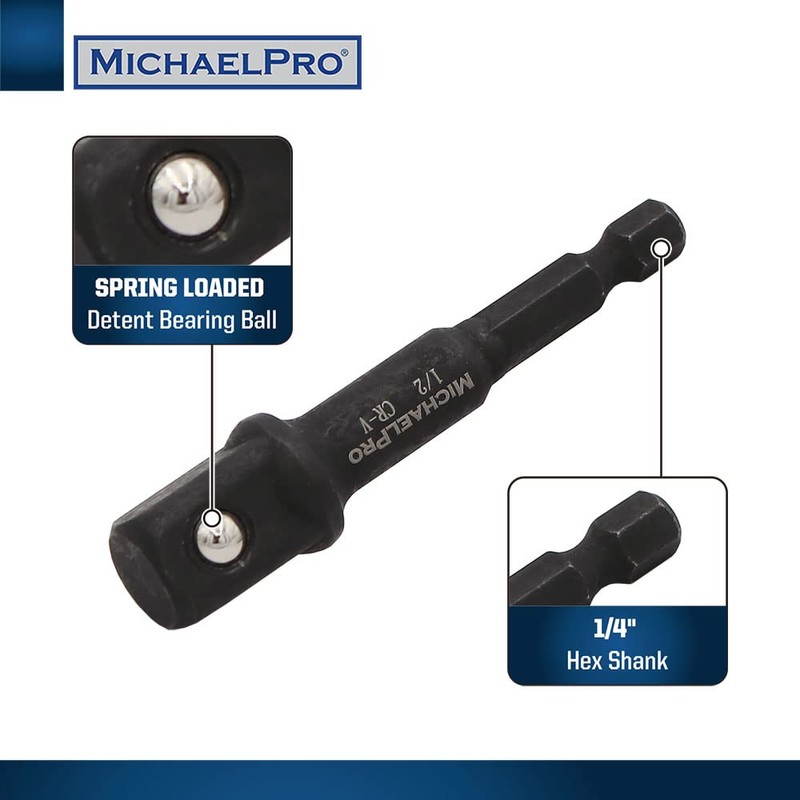 MichaelPro 3-Inch Impact Grade Socket Adapter Set, Extension Bit with