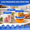 Atecare Heavy Duty Airtight Plastic Containers with Twist Top Lids,