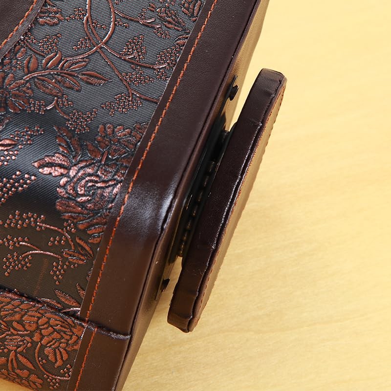 Arniche PU Leather Remote Control Organizer with 360° Spinning Design,Desk