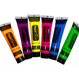 Sombreros y Fiesta México 70 Tubo Pintura Neon Fluorescente Glow Luz Uv Maquillaje