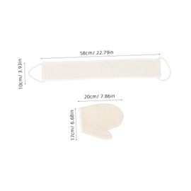 Outanaya 1 Set Exfoliating Gloves with Dual Texture Design Back Exfoliator Mitts for Gentle Cleansing Deep Exfoliation Ergonomic Durable Bathing Washcloths for Men Women