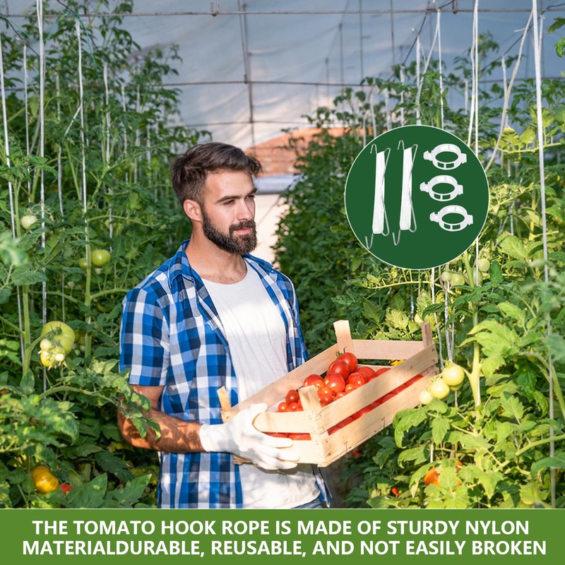 SFSSHUI Pack of 18 Tomato Hooks Metal, Double Tomato Hooks,