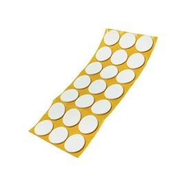 Adsamm® / 21 x Anti-Slip Pads Made of EPDM Cellular Rubber/Ø 1.18'' (Ø 30 mm) / White/Round/adhedsive Non-Slip Rubber Pad / 0.1'' [2.5 mm] Thickness
