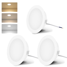 KYOTECH LED Recessed Spotlight 230 V 4 W G4 LED 3 Colour Temperature 3000 K / 4000 K / 6000 K Furniture Recessed Spotlight IP44 LED Furniture Recessed Light Kitchen LED Bore Hole 55-58 mm and 20 mm