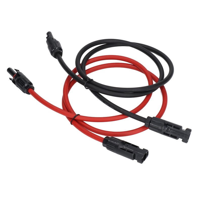 2Pcs Solar Panel Extension Cable 10AWG 6mm² Solar Extension Cable