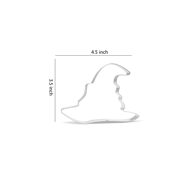 4.5 inch Witch Hat Cookie Cutter - Stainless Steel