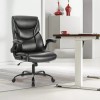 JHK PU Leather Swivel Computer Chair with High Back Flip-up