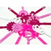 Tara Girls Self Hinge Multi Design Plastic Bow Hair Barrettes
