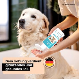 Wahre Tierliebe Dog Shampoo - Moisturising with Optimal PH Value and No Silicones | Coconut Extract & Aloe Vera | Dog Shampoo Against Odour and Dirt | Grooming Dog Made in Germany, 500 ml