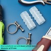 4 Pieces Double Wire Hose Clips Adjustable Stainless Steel Hose