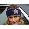 Pachamama Women Wool Ear Warmer Headband Fleece Lined Handknitted Star