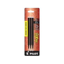 Pilot 77330 Frixion Gel Pen Refills.7mm, Medium Pt, 3/PK, Black