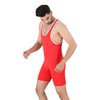 2BOLD Wrestling Singlets For Men (Red, Small, Simple)