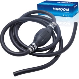 MINOOM 8mm 5/16" Hand Pump Fuel Pump Hand Primer Bulb Fuels Rubber & Aluminum Motorcycle Hand Primer Pump