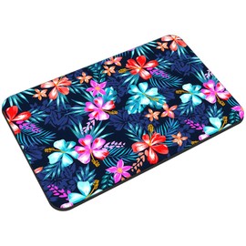 Bath Mats for Bathroom,Fashion Non-Slip Super Absorbent Rugs Carpets, Washable Cover Floor Mat for Kitchen Bedroom and Indoor Decor 16x24 Inches(Colorful Floral Rose)