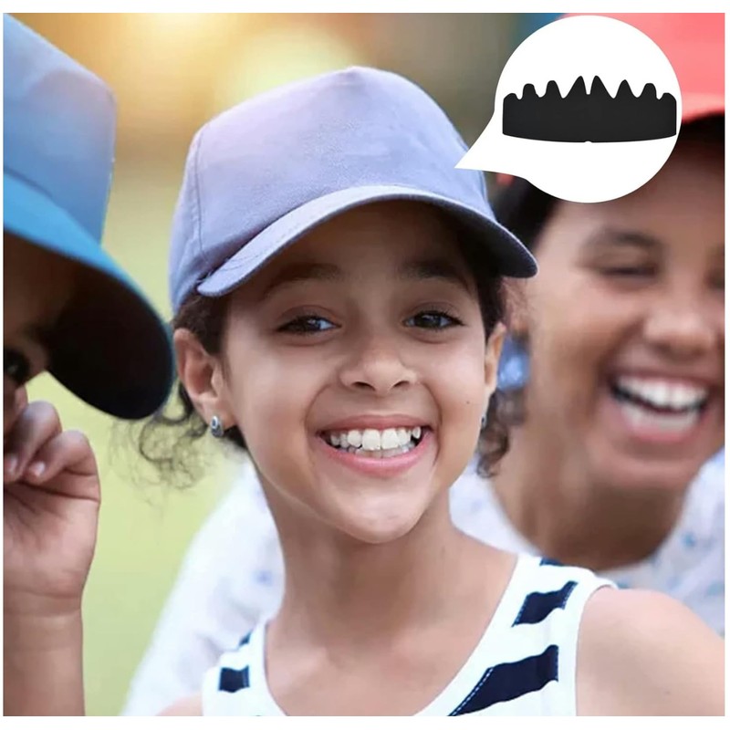 6 PCS Black Simple Baseball Caps Inserts Shapers, Flexible Washable