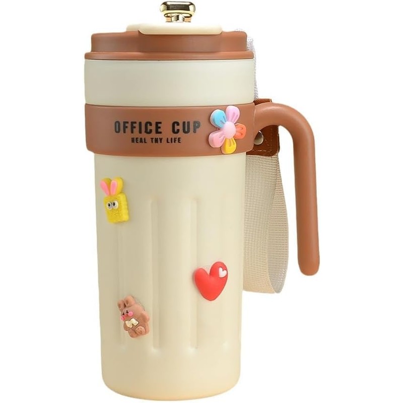Termo de café con visualización de temperatura, termo portátil para
