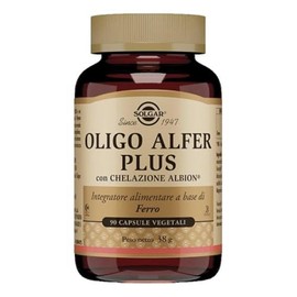 Solgar OLIGO ALFER PLUS – Ferro bisglicinato “gentile”, alta biodisponibilità, 90 capsule vegetali