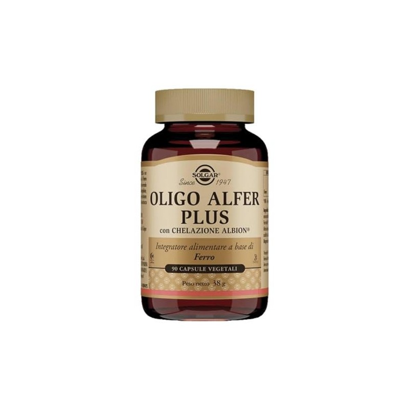 Solgar OLIGO ALFER PLUS – Ferro bisglicinato “gentile”, alta biodisponibilità,