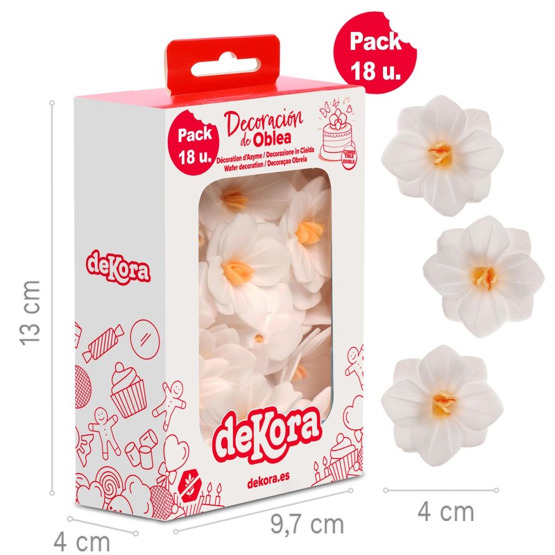 dekora – Fiori commestibili per torte – 18 camelie in