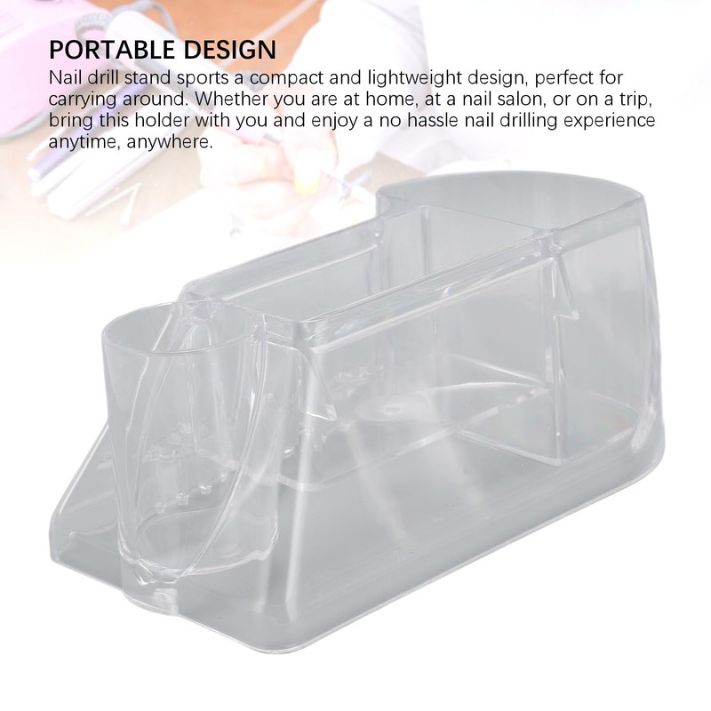 Soporte para Taladro de Uñas, Caja de Almacenamiento Transparente para