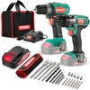 Cordless Drill Driver and Impact Driver 20V, HYCHIKA Drill Combo