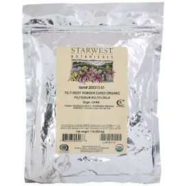 Starwest Botanicals Organic Cured Fo-Ti Root Powder, 1 Pound