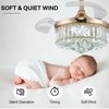 DuMaiWay 30" Golden Chandelier Ceiling Fan with Light Crystal Modern