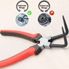 LEONTOOL Curved Long Snap Ring Pliers for Holes, C-Ring Pliers,